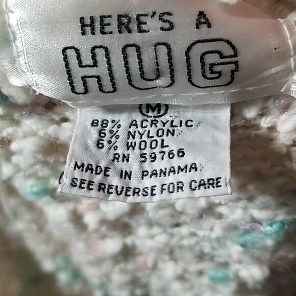 Vintage Shaggy Knit Pastel V-neck Sweater - Picture 7 of 8